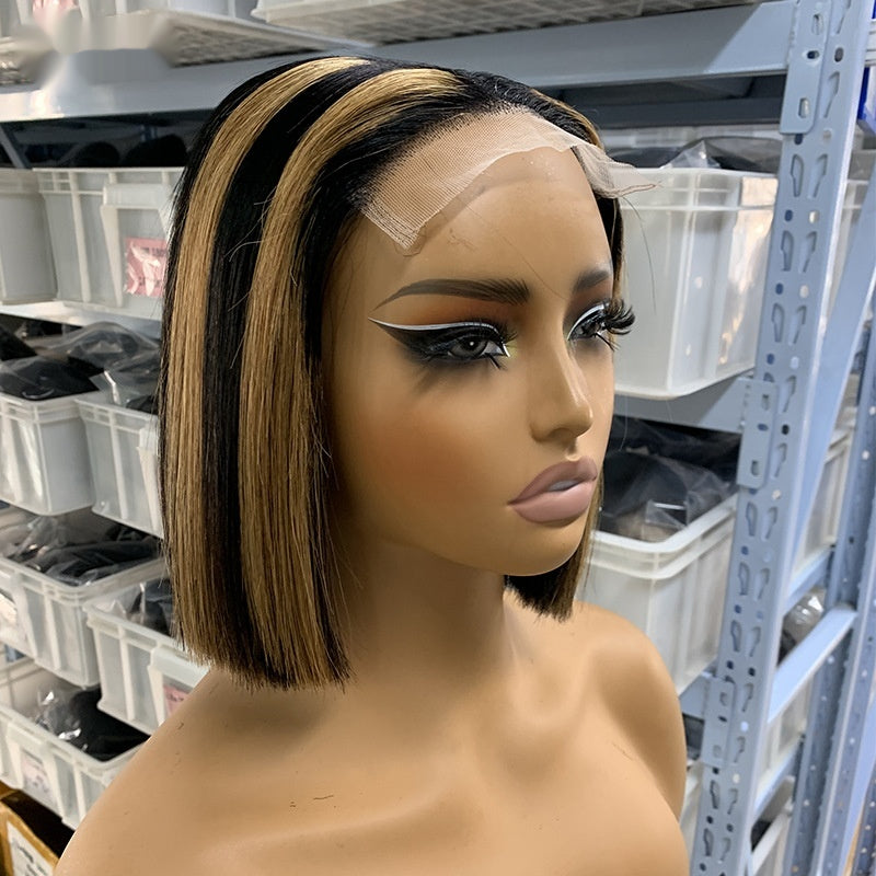Women's Colorful BOB Glueless Human Hair Wig