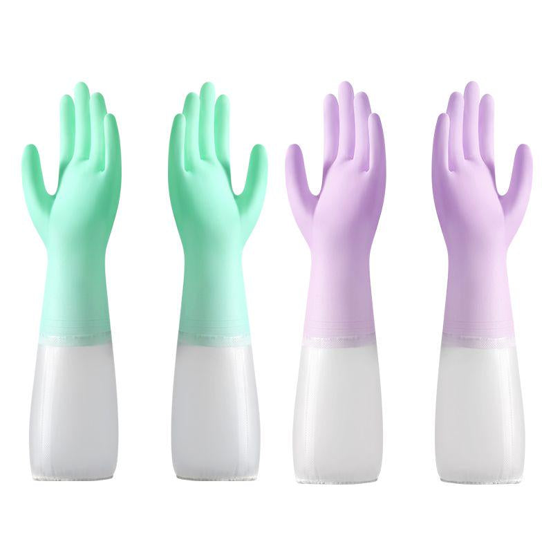 Gants ménagers - Manches minces-Purple-PVC-Une taille convient à toutes les 1 paires