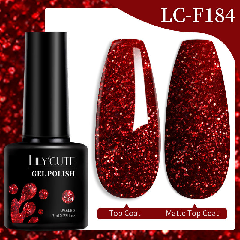 Jeu populaire Glitter Colle d'ongle de couleur solide