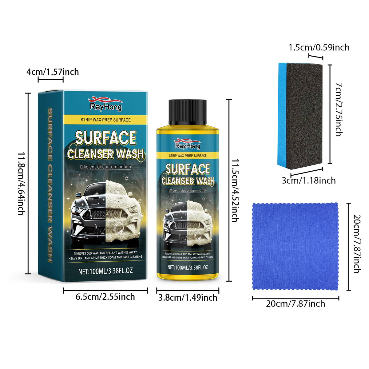 RAYHONG Kit liquide de lavage automobile