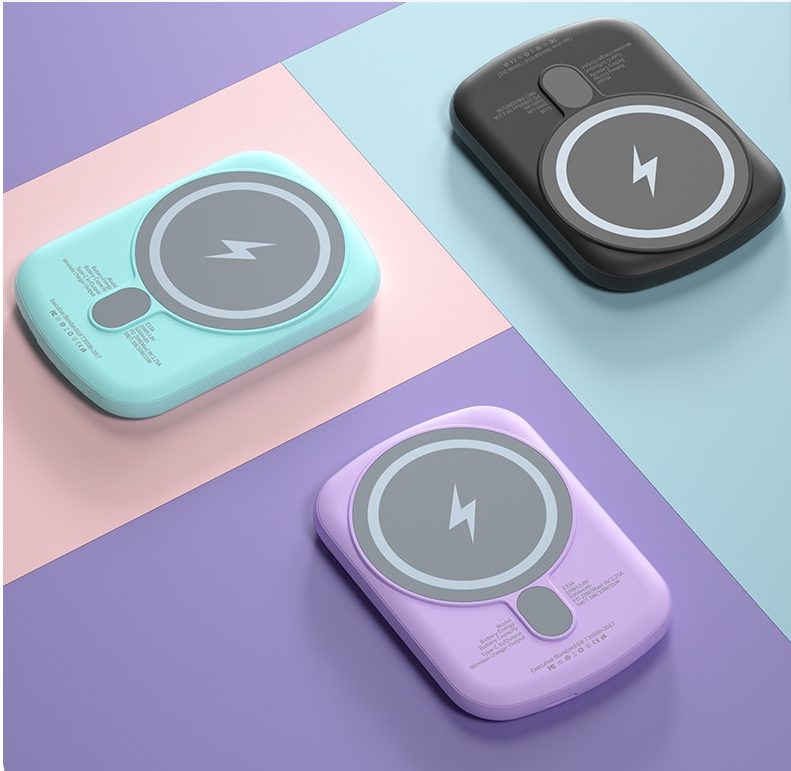 Banque de puissance sans fil magnétique compacte et portable à charge rapide