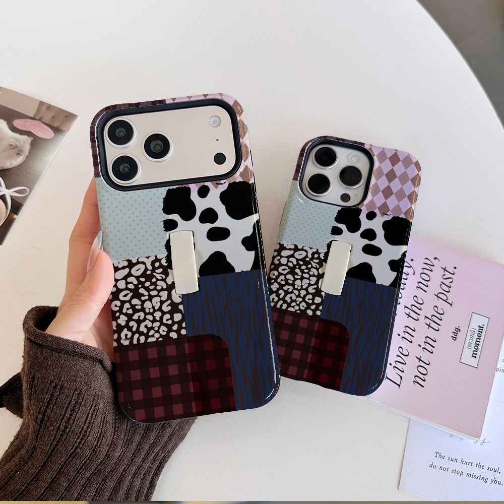 Meilleure vente Film et stand Two-in-one Phone Case