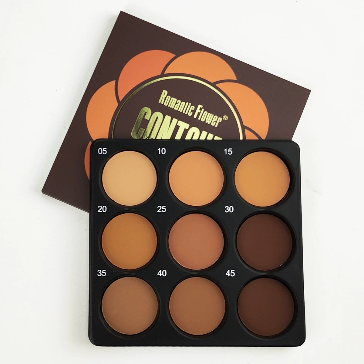 9 couleurs noir mat imperméable Palette de maquillage naturel de longue durée