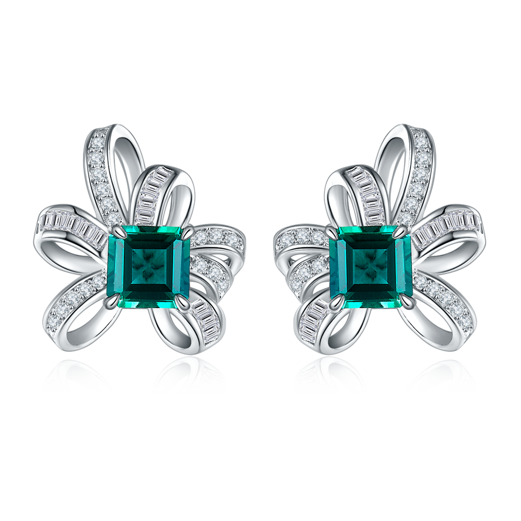 S925 Boucles d'oreilles Sterling Silver Bowknot Stud