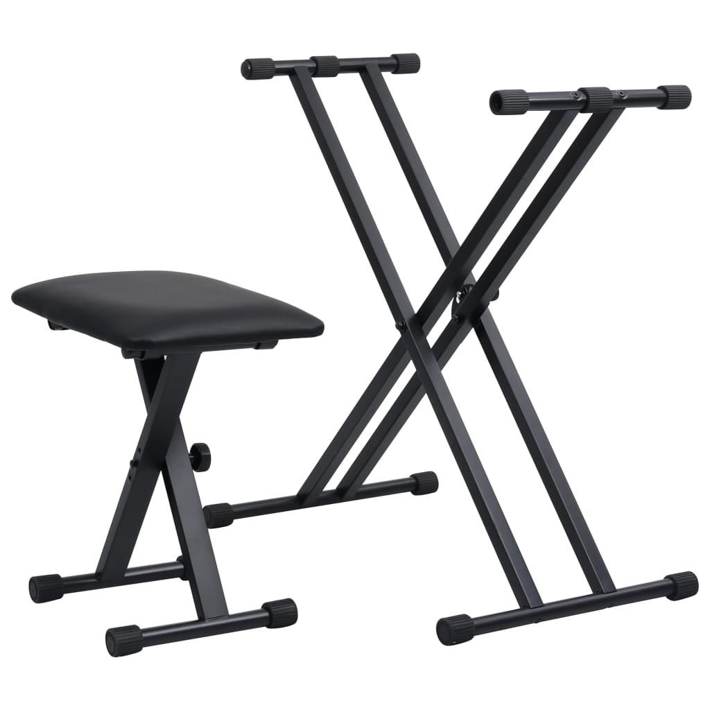 Porte-clefs et tabouret double-croisement noir