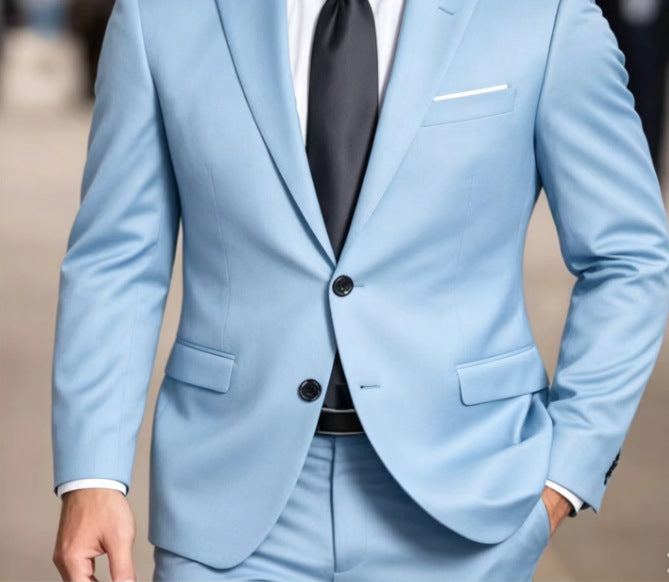 Veste de soirée Slim-fit de couleur unie