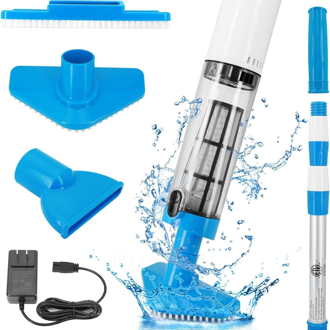 Nettoyant à vide sans fil pour étang de poisson sous-marin rechargeable