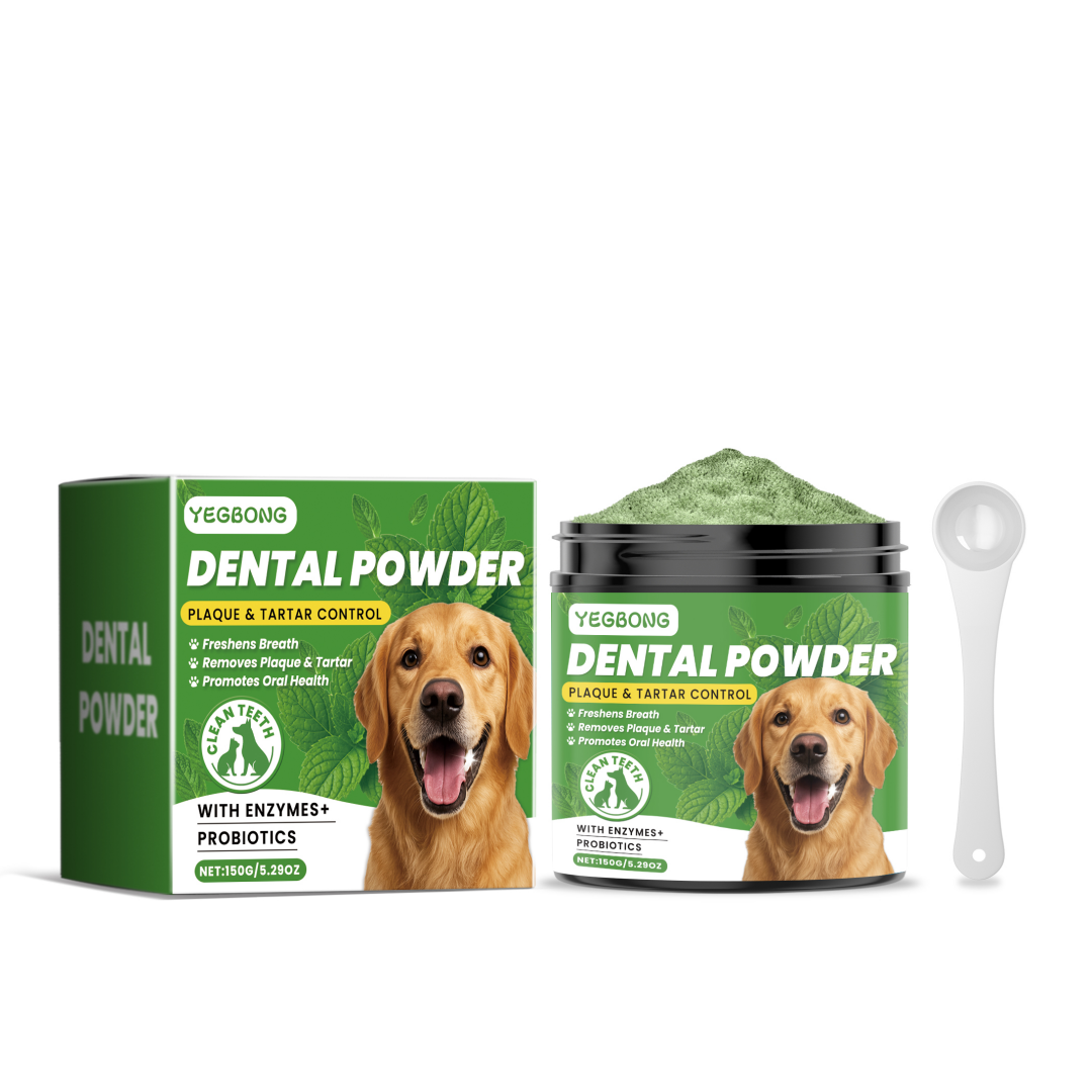 Poudre de nettoyage de dents de chien