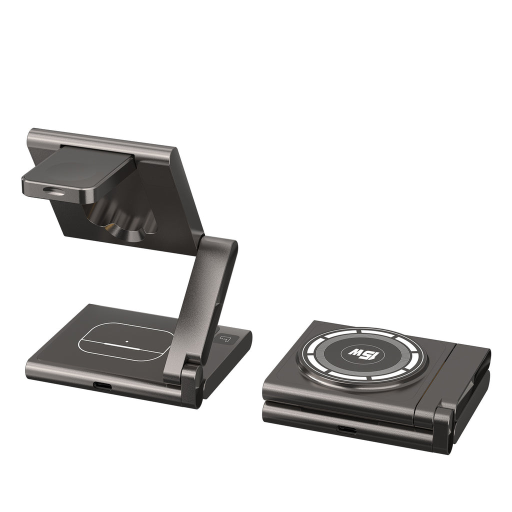 Casque de téléphone mobile pliant Chargeur sans fil trois en un