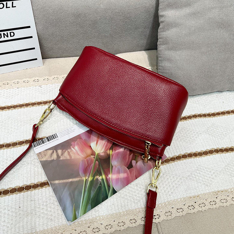 Sac à main pour femmes Sac à épaule en cuir plein grain