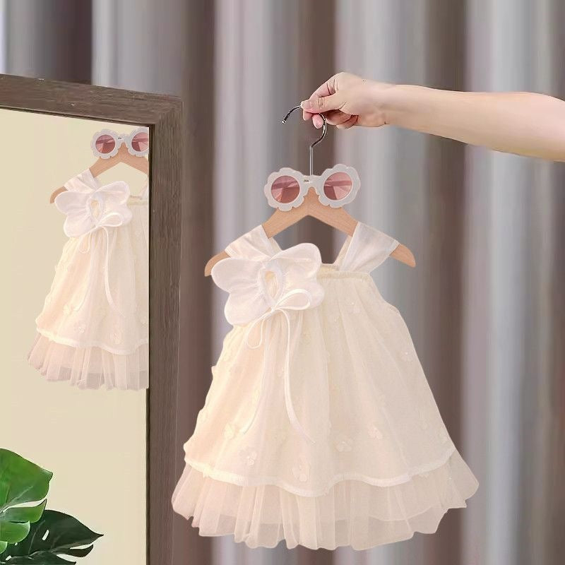 Robe de princesse de style occidental floral pour les petites filles
