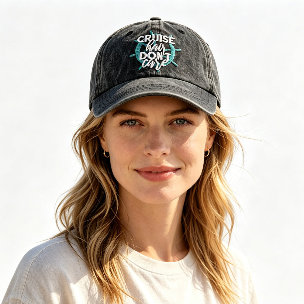 Women's 2pcs Washed Baseball Cap