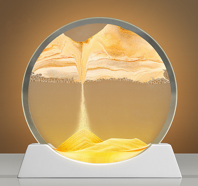 Creative Quicksand Peinture Petite lampe de nuit Salon Chambre Résumé Rotary Desktop D