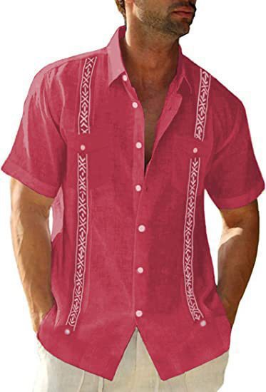 Chemise Homme imprimé 3D à manches courtes