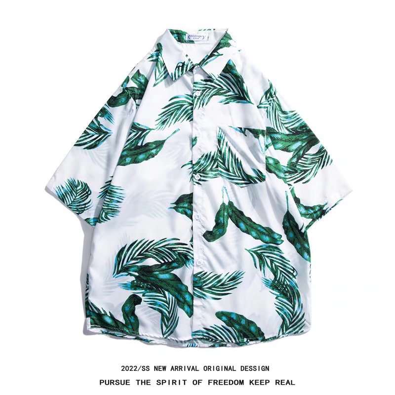 Chemise à manches courtes de plage hawaïenne pour hommes