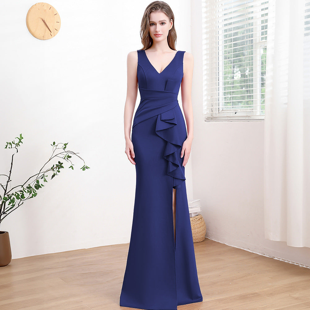 Gown soirée pour les femmes haut de gamme élégant simple et léger luxe
