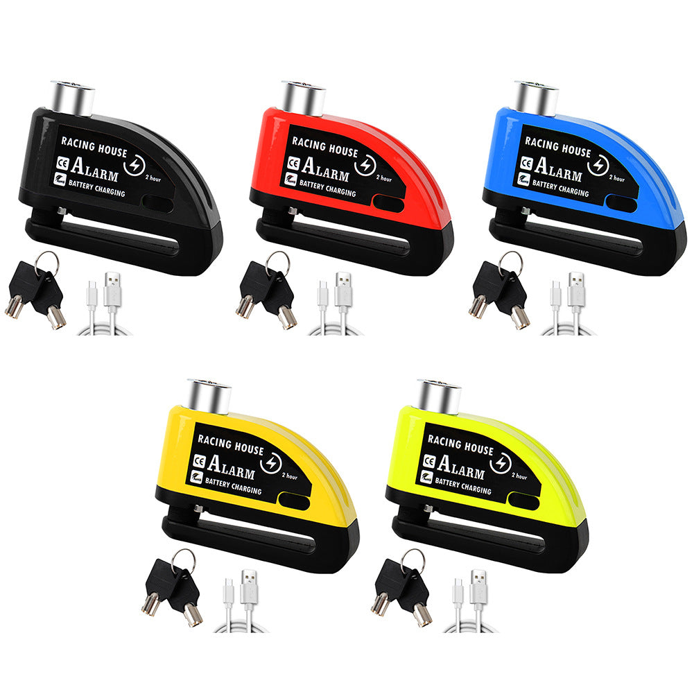 Disque de vélo Serrure de frein Portable Alarme antivol Disque de sécurité de voiture électrique