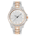 Fashion haut de gamme Gradient Rainbow Diamond Imperméable Montre Quartz Homme
