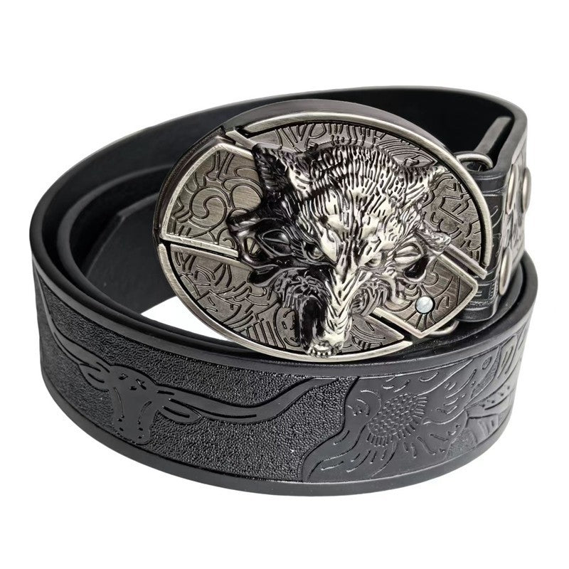 Ceinture de boucle lisse Casual pour hommes