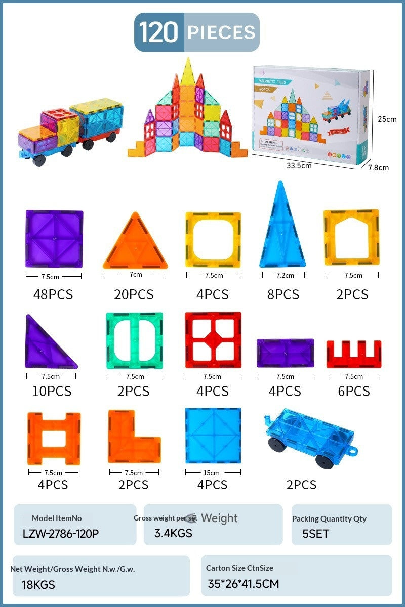 Assemblage Magnetic Square Block Building Jouets