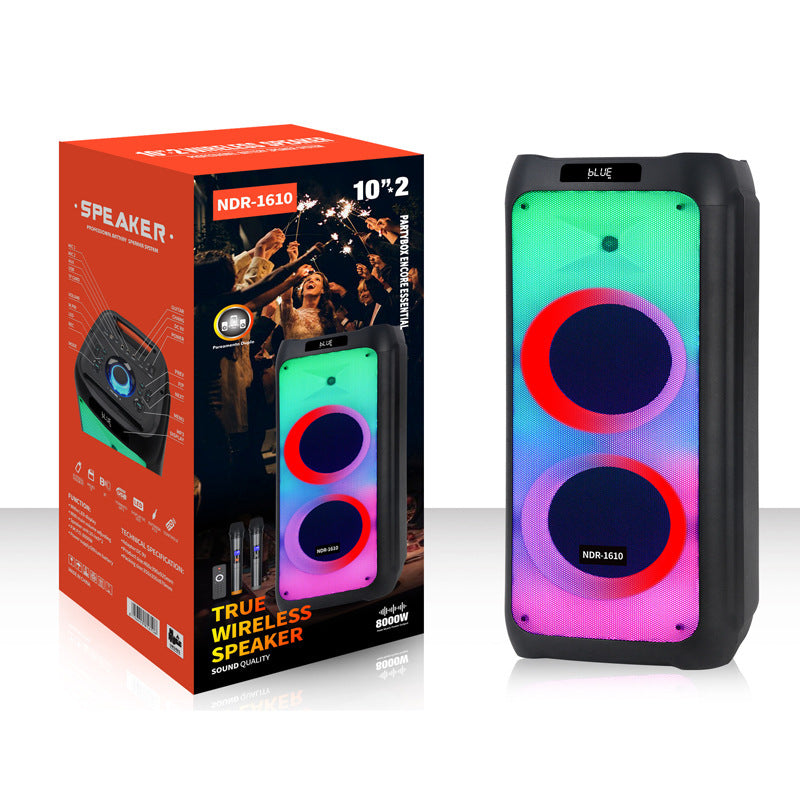 Haut-parleur Bluetooth portable avec deux haut-parleurs 8 pouces