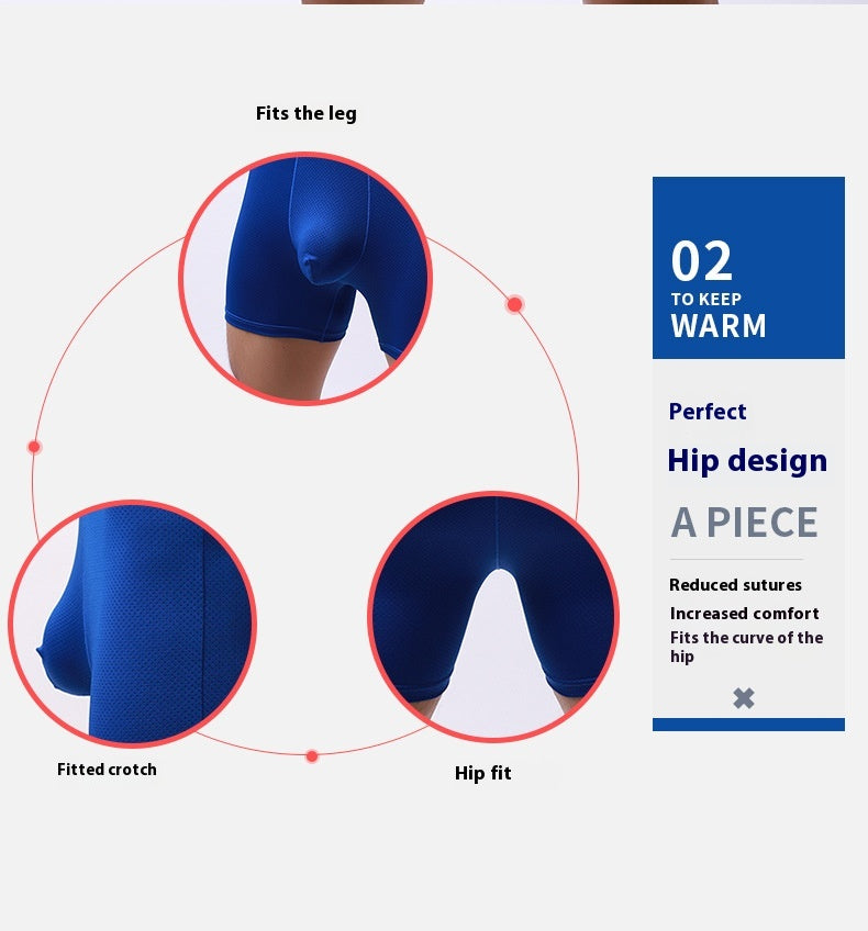 Boxers allongés hommes Respirant Mesh Sous-vêtements Sports