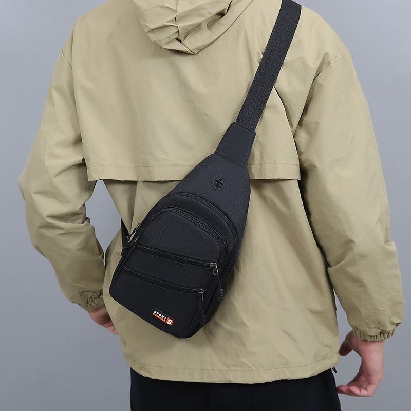 Lightweight large-capacity canvas cross-body bag