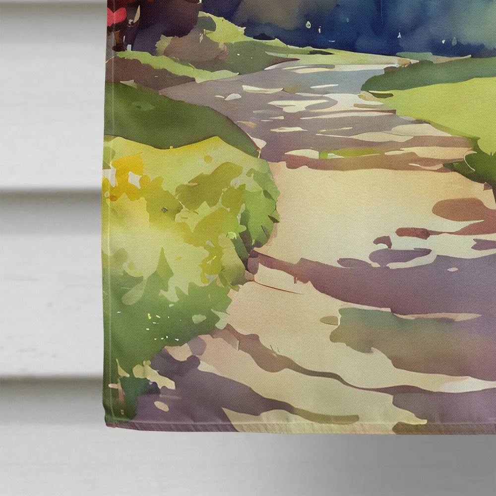 Caroline du Nord Dogwoods en Aquarelle Maison Drapeau Grand Porc Manches Pole Outsid décoratif