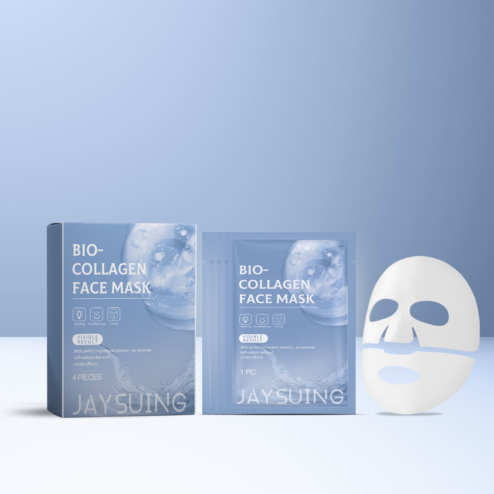 Collagène Masque visage hydratant Boxed 4pcs 1 Box