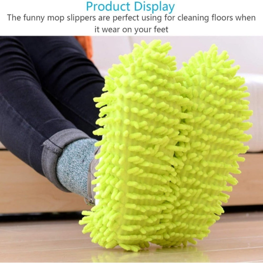 3 paires de chaussons de nettoyage en vert