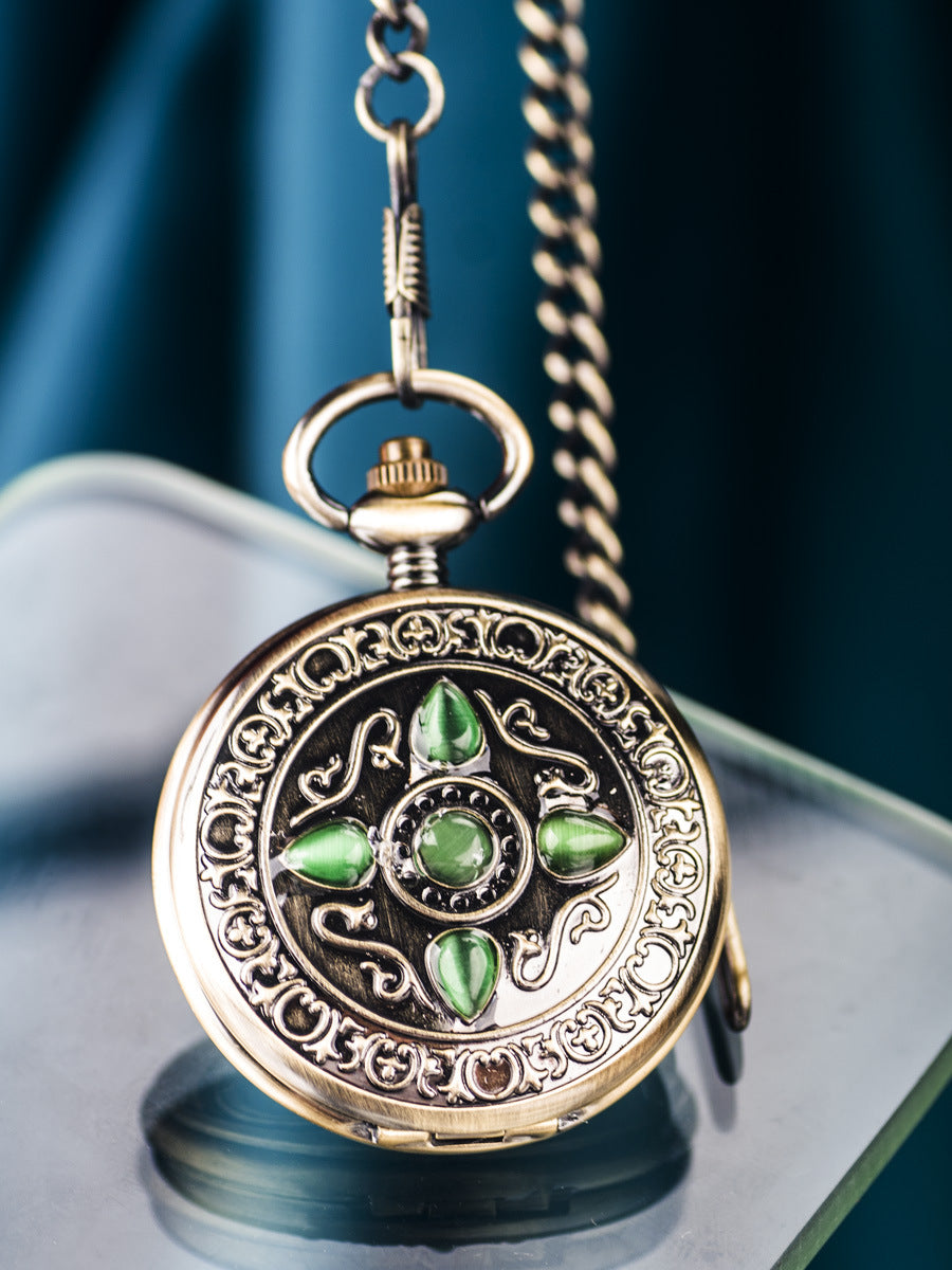 Montre de poche mécanique rétro-ouverte