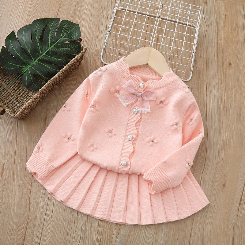 Chandail mignon et ensemble de jupe pour les filles