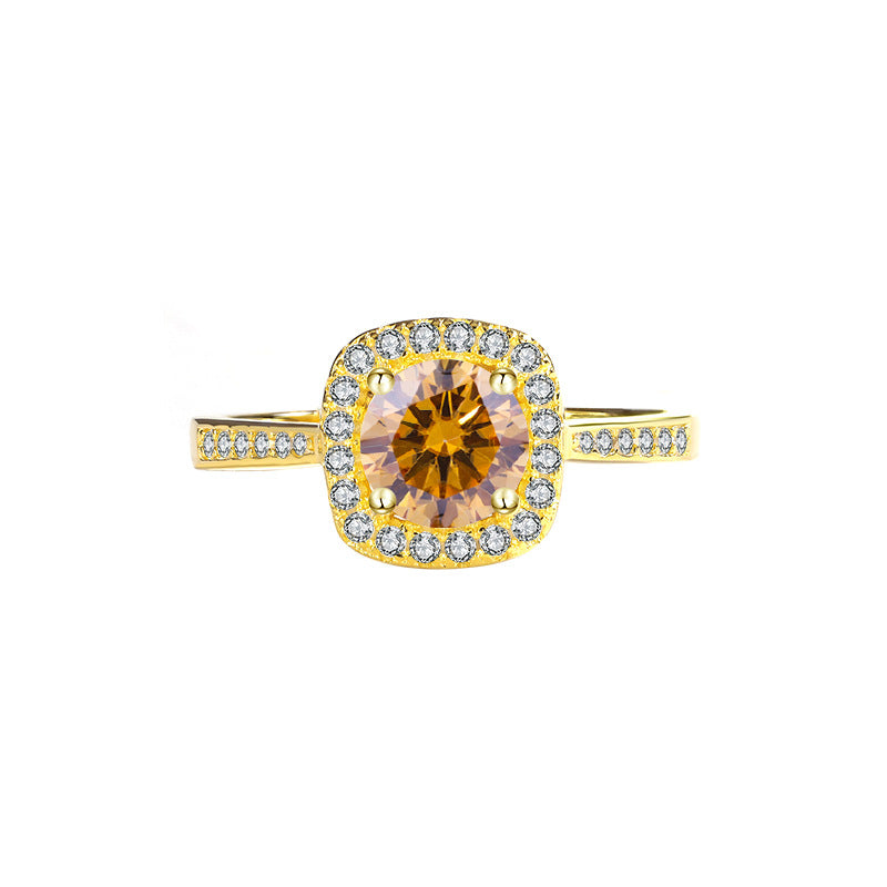 925 Argent Moissanite anneau de luxe