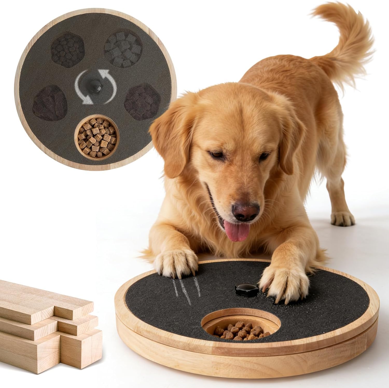 Dog Nail Scratch Board with Treat Box for Claw Care Interactive Nail File Toy for Stress-F