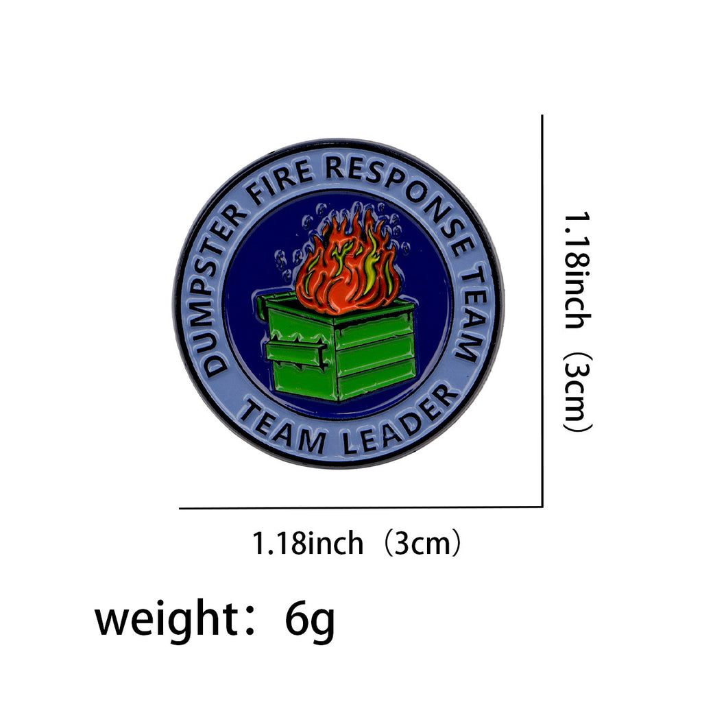 Corbeille Can Devis Caricature Golden M Insigne Créatif Lettres Anglais Ornement Médaille Clothin