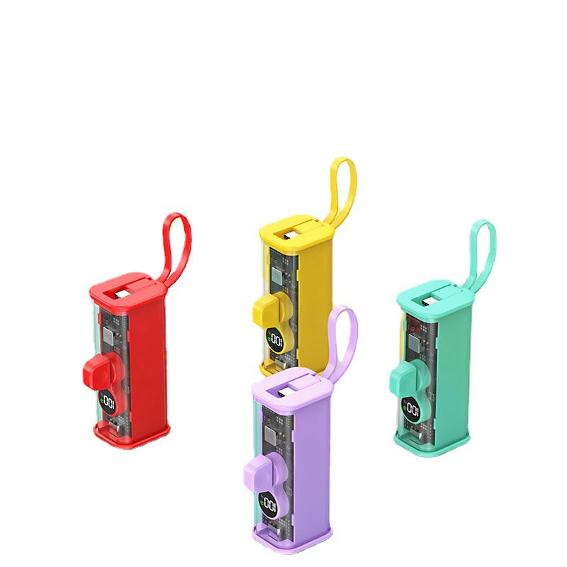 Vent industriel avec câble Transparent Capsules Power Bank Super Fast Charge Mobile Puissance