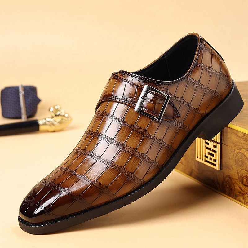 Chaussures de robe pour hommes texturés style britannique