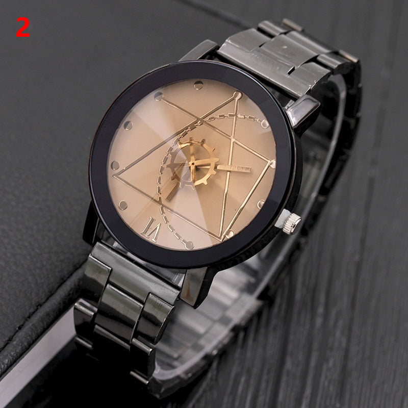 Fashion Gear Compass Tournable en acier montre hommes et femmes