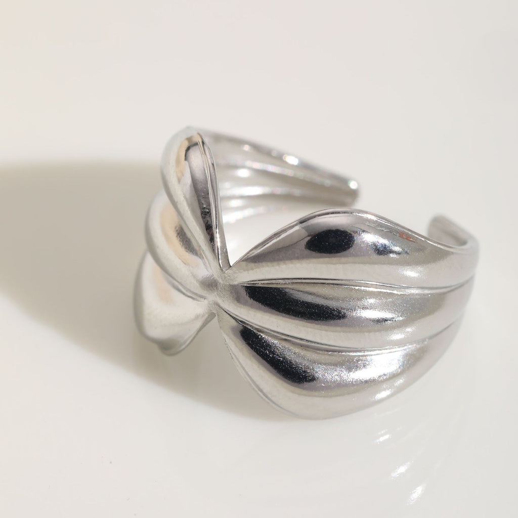 18K Or plaqué Ocean thème acier inoxydable anneau
