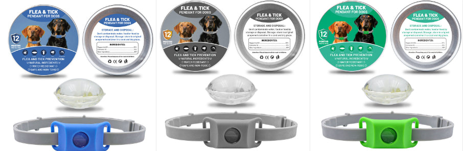 Suit de la capsule de collier de bouton d'insectifuge pour animaux de compagnie