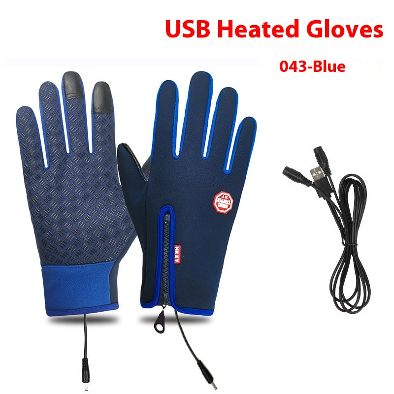 USB Chauffage électrique Gants de chauffage Winter Outdoors Sports Ski Warm Imperméable