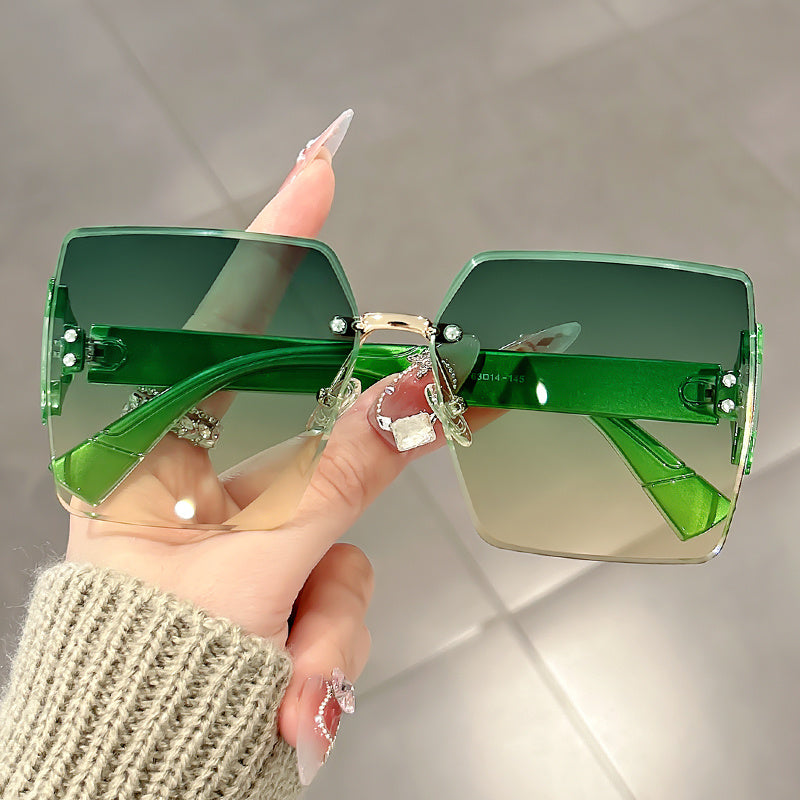 Femmes Lunettes de soleil carrées de surdimension