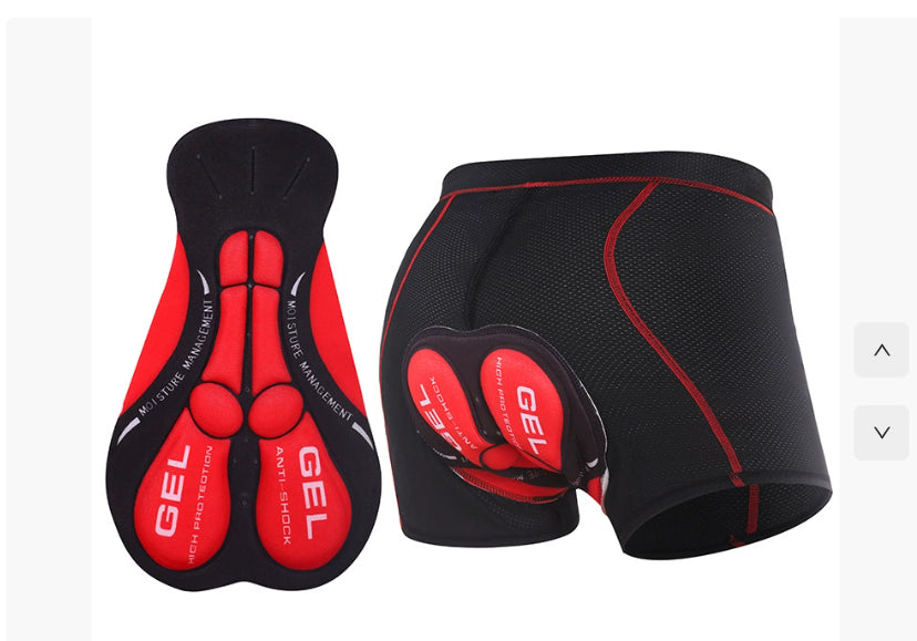 Pantalon de vélo respirant Sous-vêtements de sport Hommes épais absorbant les chocs Silice Gel Pad C