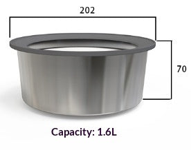 Bateau d'eau en acier inoxydable 2L sans mess