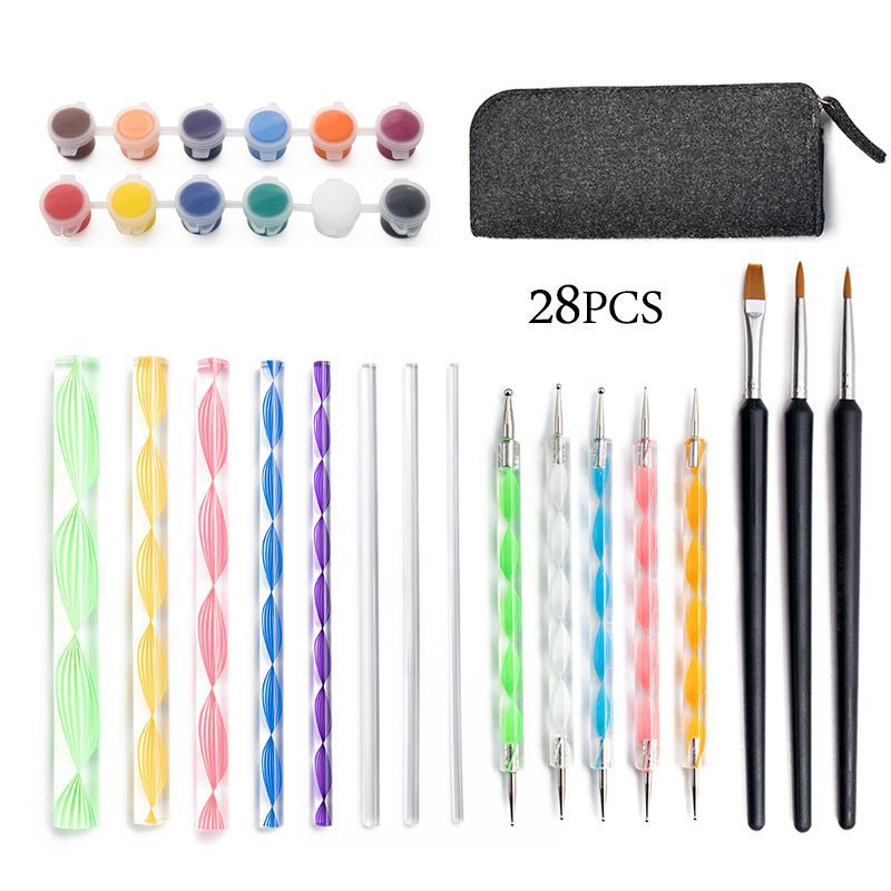 Ensemble de 28 pièces de stylos et d'outils de poterie
