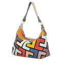 Sac à épaule de style ethnique féminin avec blocage de couleur aléatoire