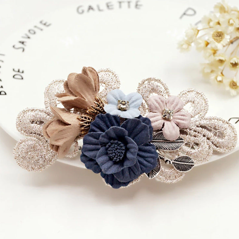 Handmade Bow Accessoires de cheveux Barrettes Coiffure Anneau Perle Élégante Fille Coiffure Fleur