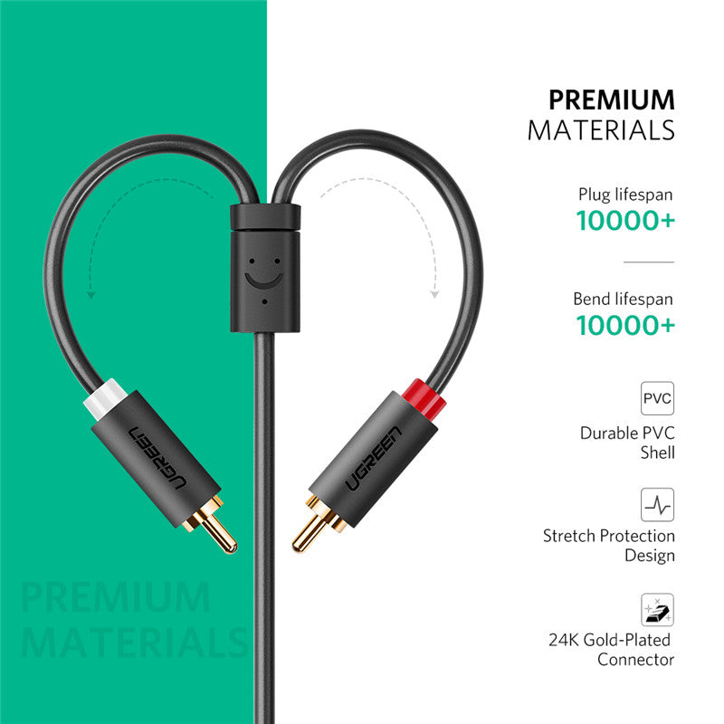Câble de Lotus Audio 3.5 Femme à 2 Rca