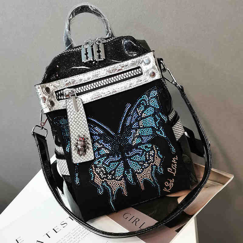 Delicate Strass Personality Sac à épaule papillon