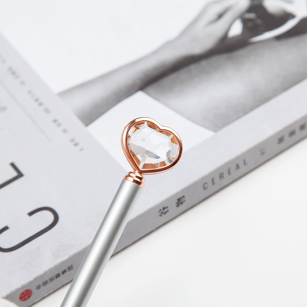 Cristal créatif Love balle stylo en métal diamant